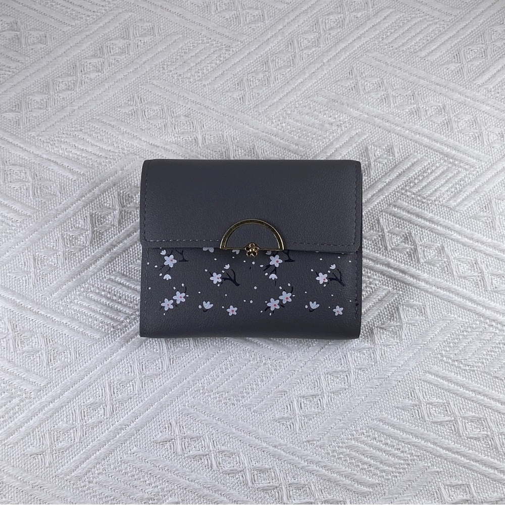 Wallet for Women,Trifold Snap Closure Small Wallet,Credit Card Holder